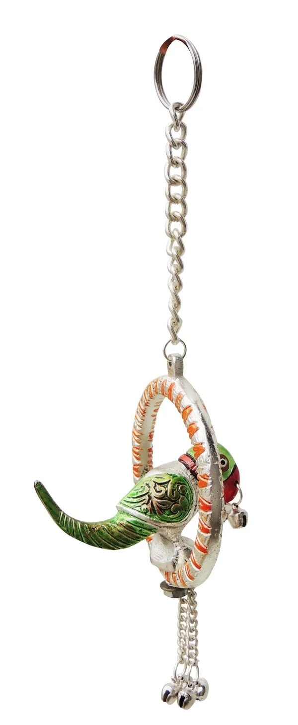 Aluminium_Showpiece_Parrot_Ring_Small_Statue_-_3x3x3_Inch_(AS207_A)