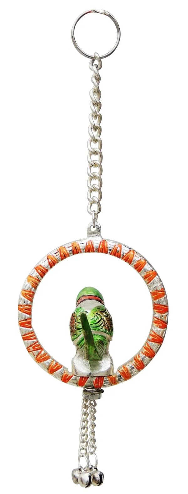 Aluminium_Showpiece_Parrot_Ring_Small_Statue_-_3x3x3_Inch_(AS207_A)