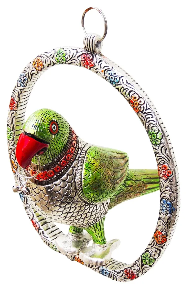 Aluminium_Showpiece_Parrot_Ring_Big_Statue_-_8x10x9_Inch_(AS207_C)