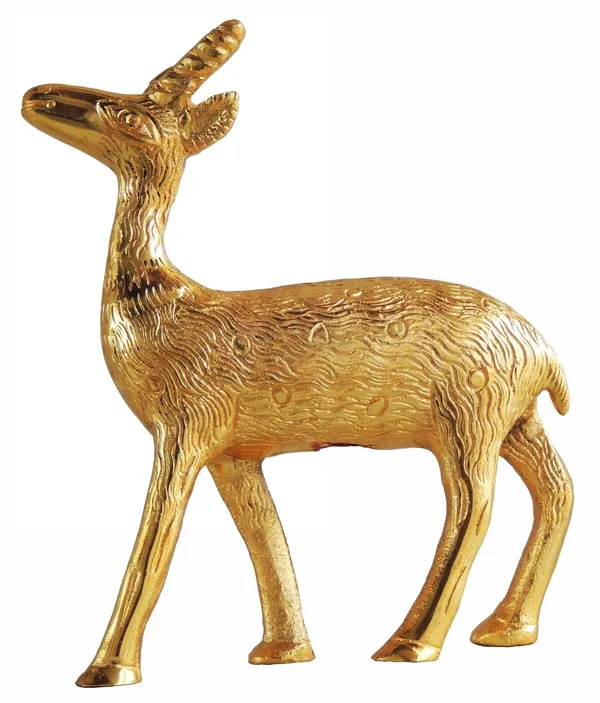Aluminium_Showpiece_Gold_Deer_Statue_-_7x2.3x8_Inch_(AS216_G)