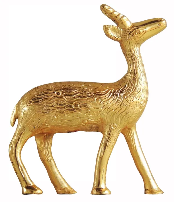 Aluminium_Showpiece_Gold_Deer_Statue_-_7x2.3x8_Inch_(AS216_G)