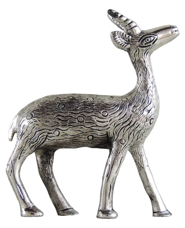 Aluminium_Showpiece_Deer_Silver_Statue_-_7x2.3x8_Inch_(AS216_S)