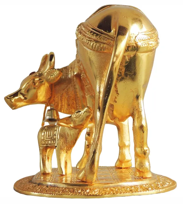 Showpiece_Cow_Statue_-_8.5x5.6x6.5_inch_(AS218_G)