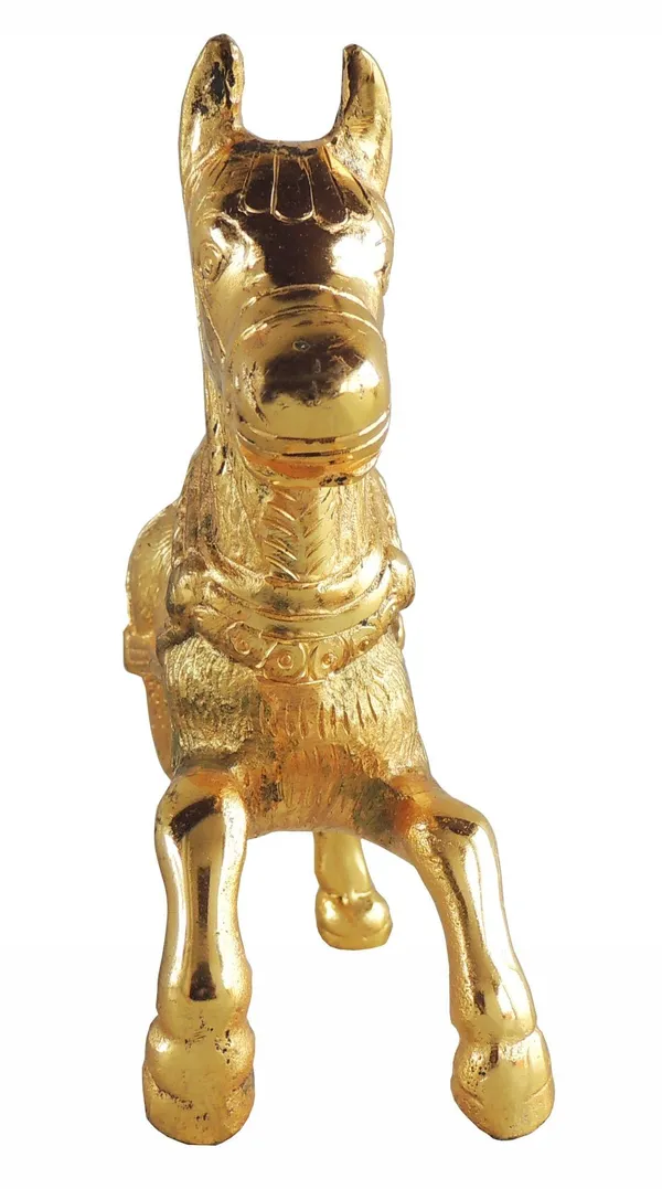 Aluminium_Showpiece_Horse_-_9.6x2.5x6.5_inch_(AS222_G)