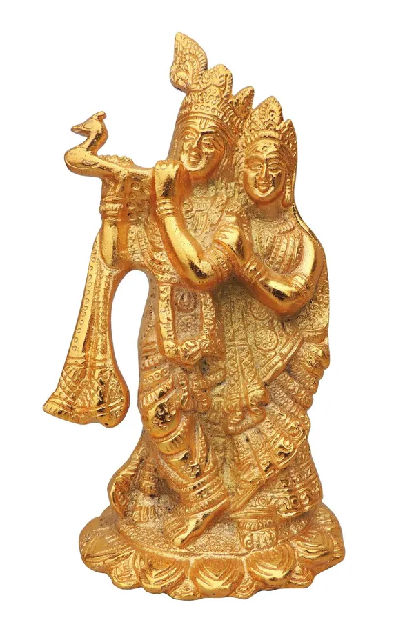 Aluminium_Radha_Krishna_Gold_-4.4x3x7.5_Inches_(AS242_G)