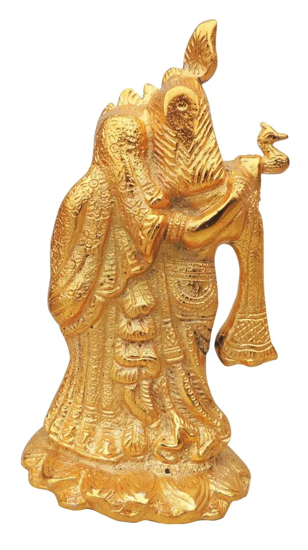 Aluminium_Radha_Krishna_Gold_-4.4x3x7.5_Inches_(AS242_G)