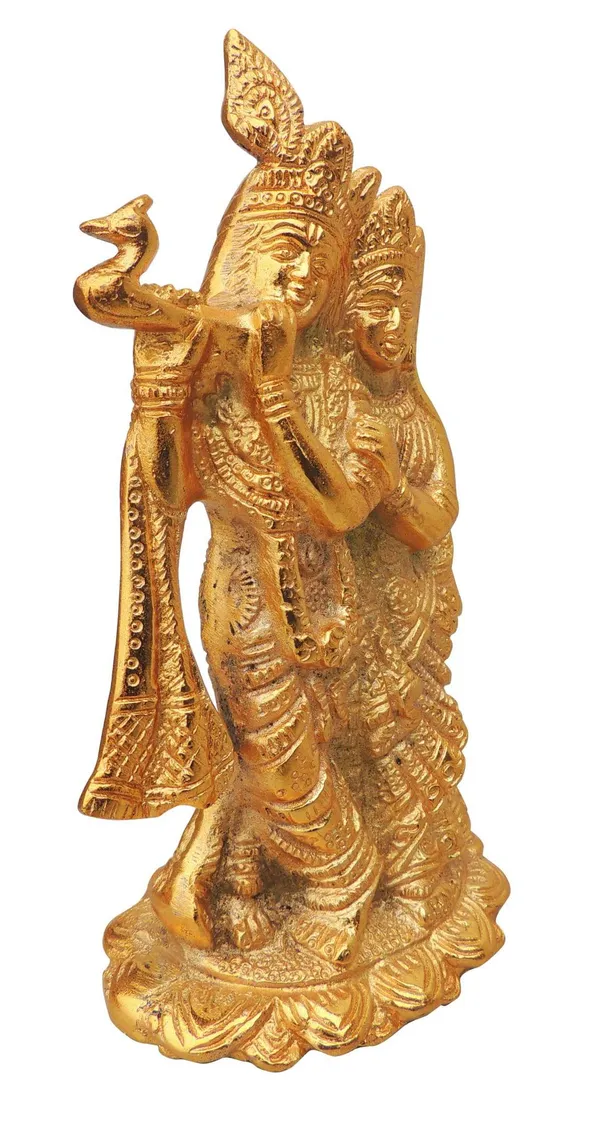 Aluminium_Radha_Krishna_Gold_-4.4x3x7.5_Inches_(AS242_G)