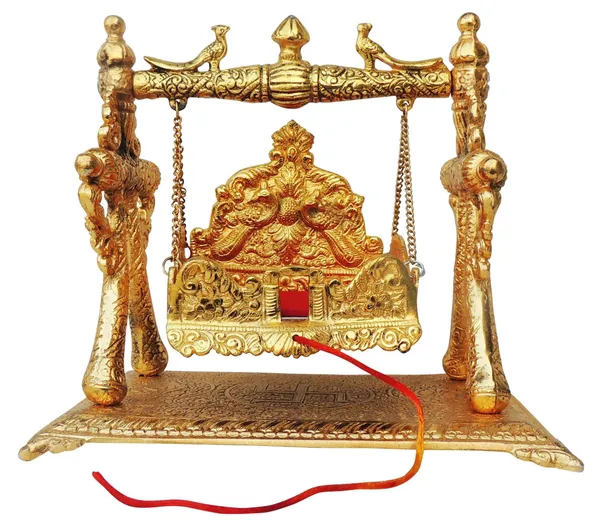 Aluminium_Showpiece_Jhula_Gold_Antique_Statue_-_9.3x6.2x8_Inch_(AS258_A)