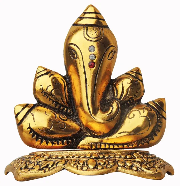 Showpiece_Shank_Ganesh_-_4.5x3x4.5_inch_(AS267_G)