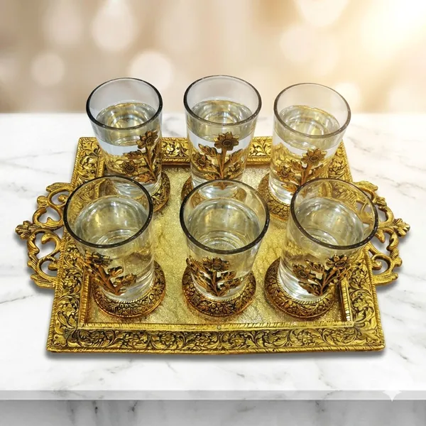 Aluminium_Decorative_6_Pieces_Glass_Set_With_Tray_(AS322_A)