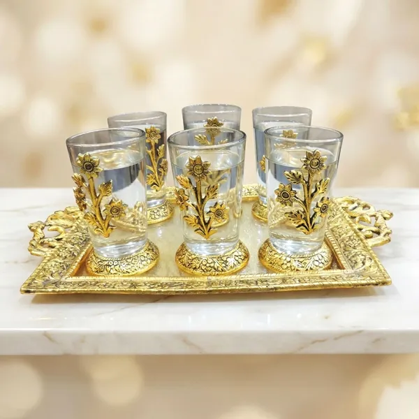 Aluminium_Decorative_6_Pieces_Glass_Set_With_Tray_(AS322_A)