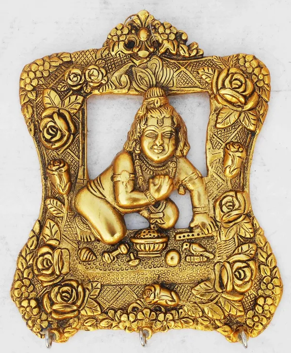 Aluminium_Wall_Hanging_Showpiece_Krishna_Key_Holder_-_7.9x1.2x9_inch_(AS338_G)