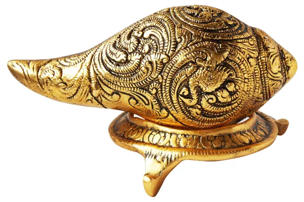 Aluminium_Showpiece_Shankh_With_Stand_-_7.9x4.9x4.1_Inch_(AS342_G)