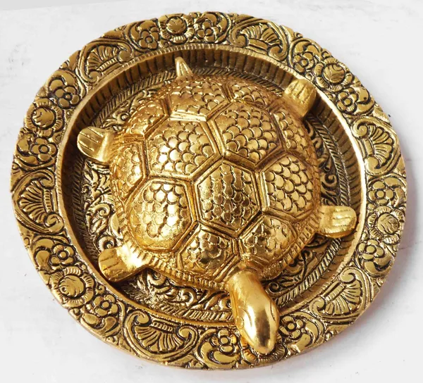 Showpiece_Tortoise_Statue_With_Plate-_6x6x1.6_inch_(AS344_G)