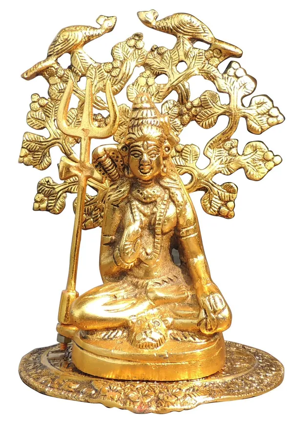 Showpiece_Mahadev_God_Idol_Statue_Under_Tree_-_6.5x5.2x8.5_inch_(AS349_G)