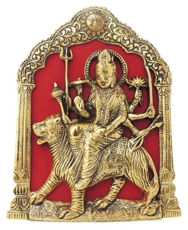 Aluminium_Showpiece_Durga_Ji_Statue_-_7x0.5x9_Inch_(AS397_G)