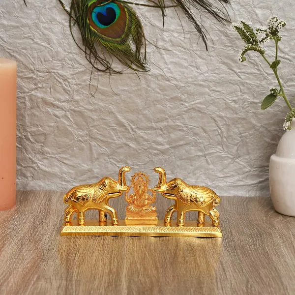 Elegant_Elephant_Design_Sindhur_Dibbi_with_Ganesh_Statue_-_6x1.2x2.5_Inch_(AS398_G)