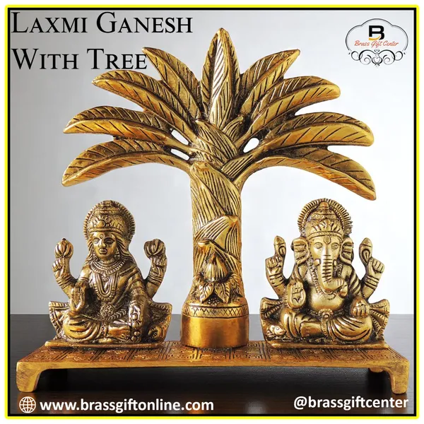 Aluminium_Showpiece_Laxmi_Ganesh_With_Tree_Statue_-_10x2.5x10_Inch_(AS399_G)
