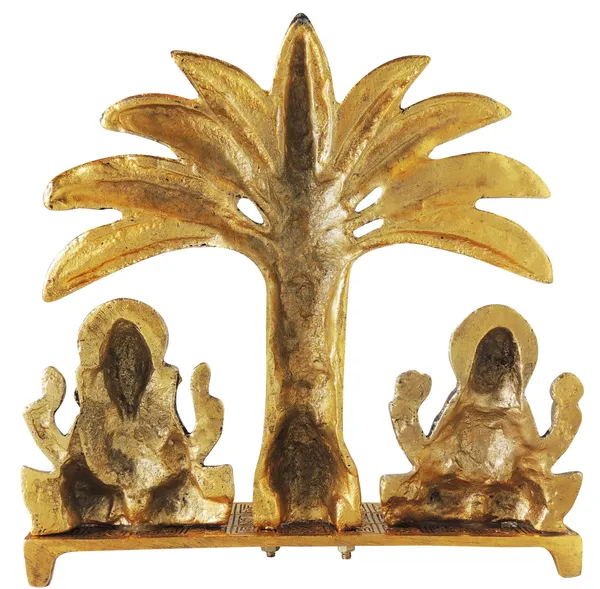 Aluminium_Showpiece_Laxmi_Ganesh_With_Tree_Statue_-_10x2.5x10_Inch_(AS399_G)