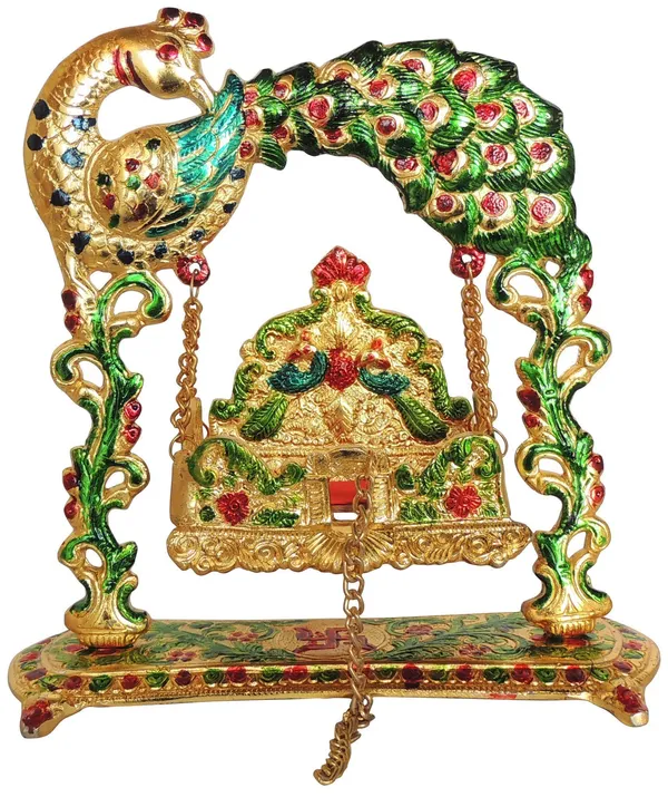 Aluminium_Showpiece_Laddu_Gopla_Jhula_-_9x4x9.5_Inch_(AS426_B)