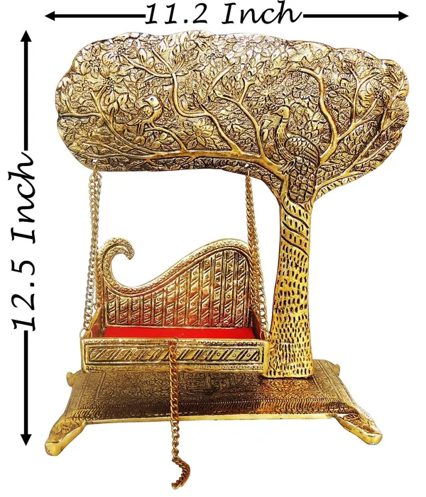 Aluminium_Showpiece_Laddu_Gopla_Jhula_God_Idol_Statue_-_11.2x6.2x12.5_Inch_(AS426_D_)