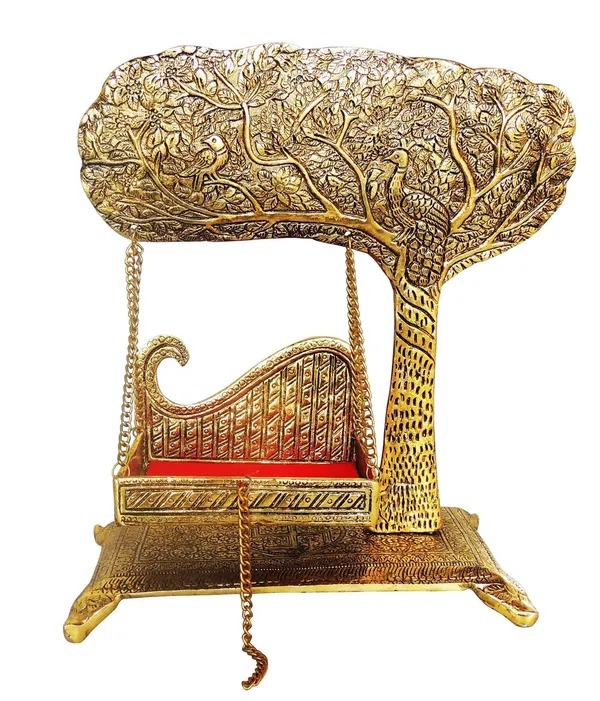 Aluminium_Showpiece_Laddu_Gopla_Jhula_God_Idol_Statue_-_11.2x6.2x12.5_Inch_(AS426_D_)