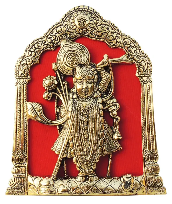 Aluminium_Showpiece_Wall_Hanging_Shreenath_Statue_-_6.5x1x8_Inch_(AS433_G)