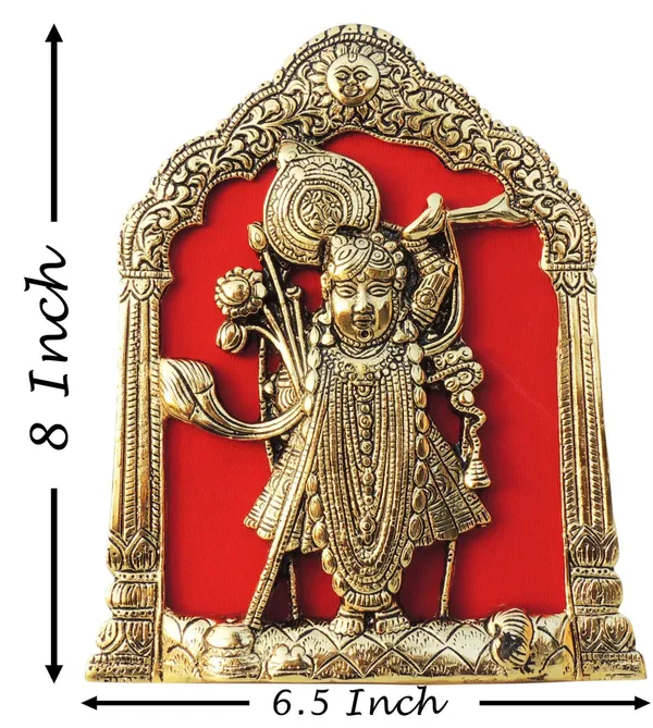 Aluminium_Showpiece_Wall_Hanging_Shreenath_Statue_-_6.5x1x8_Inch_(AS433_G)