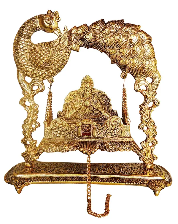 Aluminium_Showpiece_Peacock_Jhula_Statue_-_11x5.5x13_Inch_(AS444_G)