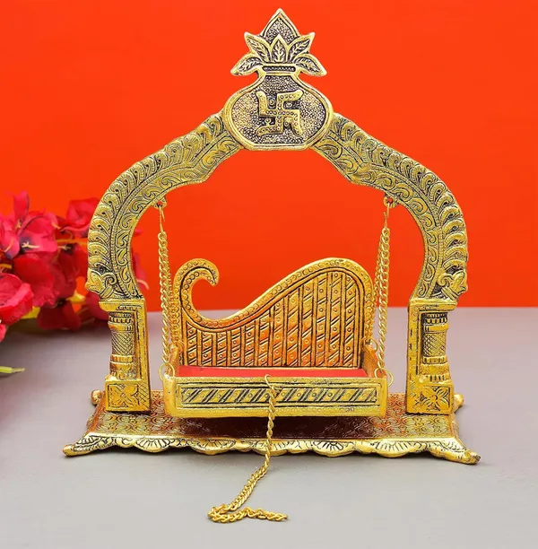 Aluminium_Showpiece_Kalash_Jhula_Statue_-_10.2x4.5x11.5_Inch_(AS456_G)