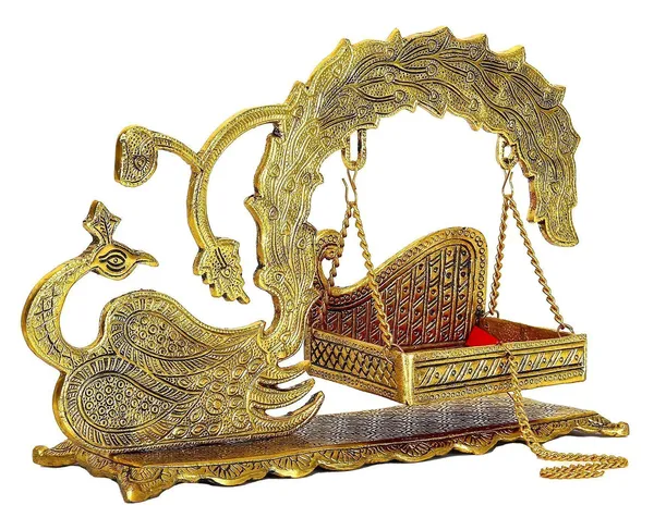 Aluminium_Showpiece_Duck_Peacock_Jhula_Statue_-_14x4.5x9_Inch_(AS457_G)