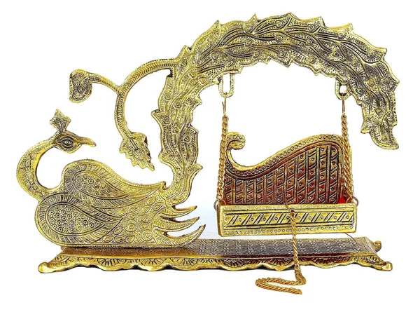 Aluminium_Showpiece_Duck_Peacock_Jhula_Statue_-_14x4.5x9_Inch_(AS457_G)