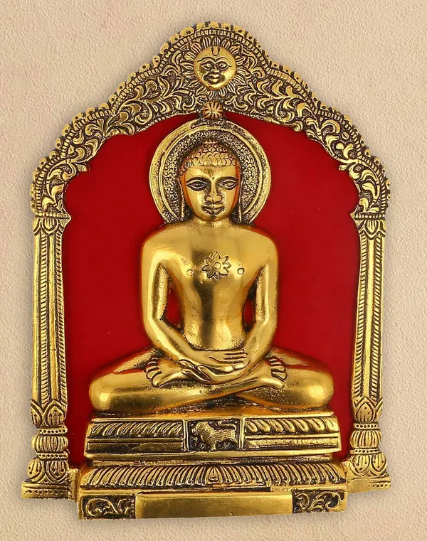 Aluminium_Showpiece_Mahaveer_Ji_Statue_-_7x1.5x8.7_Inch_(AS462_G)