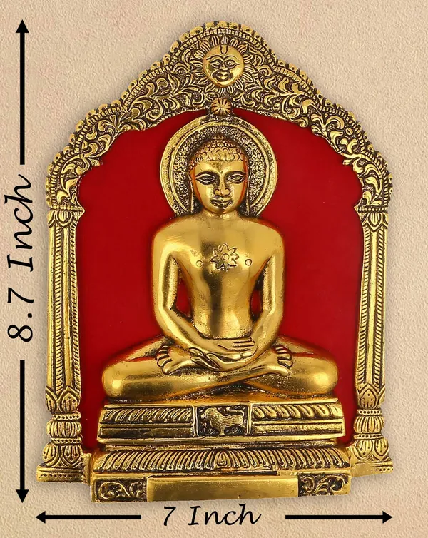 Aluminium_Showpiece_Mahaveer_Ji_Statue_-_7x1.5x8.7_Inch_(AS462_G)