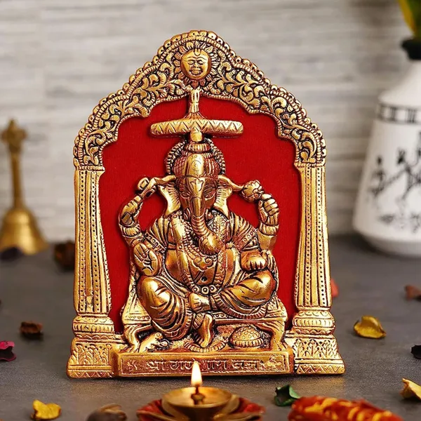 Aluminium_Showpiece_Ganesh_Ji_Statue_-_6.6x0.5x8.5_Inch_(AS464_G)