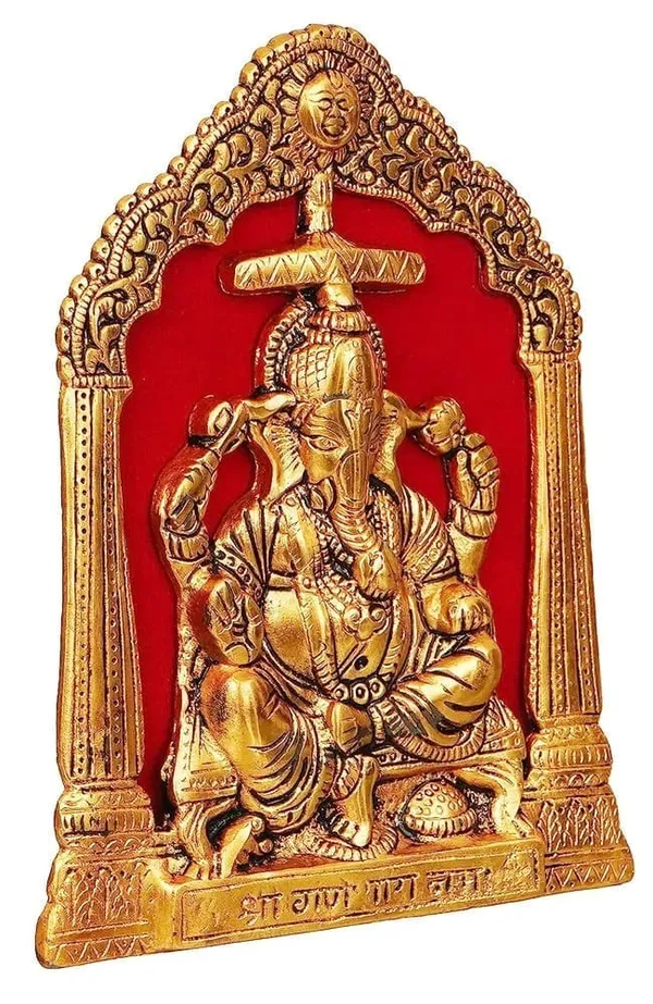 Aluminium_Showpiece_Ganesh_Ji_Statue_-_6.6x0.5x8.5_Inch_(AS464_G)