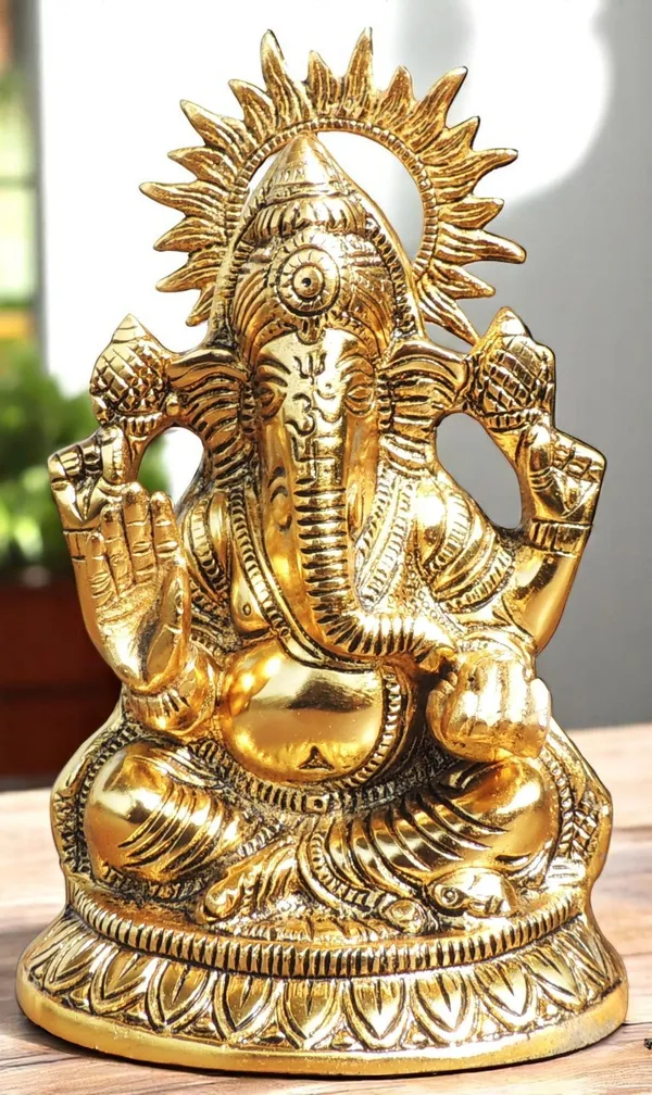 Aluminium_Showpiece_Ganesh_Ji_-_5x4x8.5_Inch_(AS474_G)