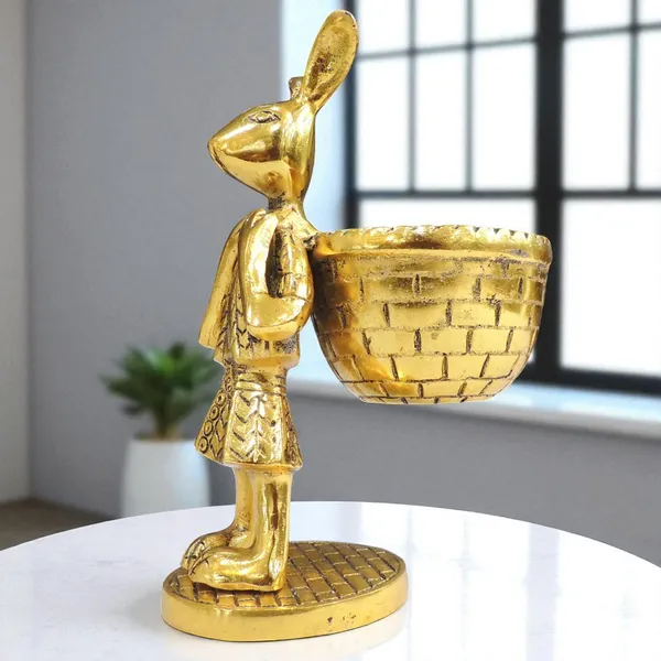Aluminium_Showpiece_Rabbit_Basket_-_5x3.5x8_Inch_(AS494_G)