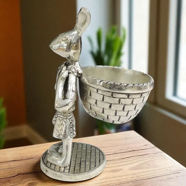 Aluminium_Showpiece_Rabbit_Basket_-_5x3.5x8_Inch_(AS494_S)