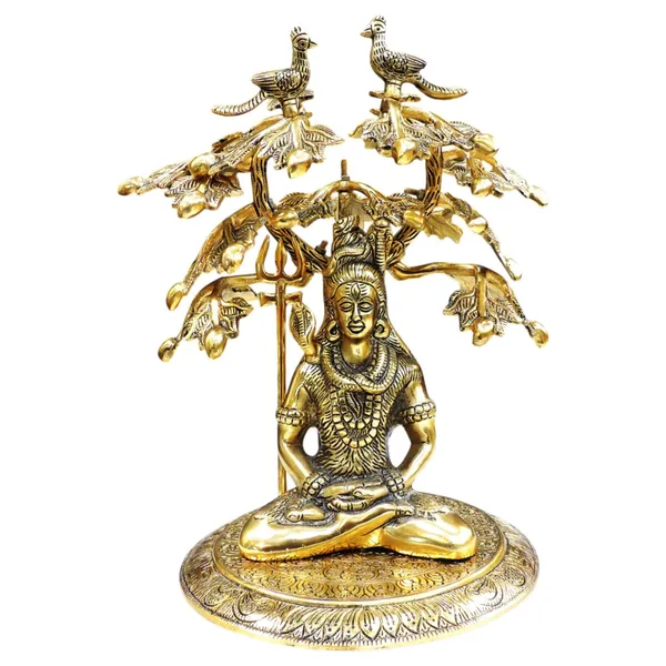Aluminium_Showpiece_Shiv_Ji_Statue_-_9.5x9.5x14.5_Inch_(AS520_G)