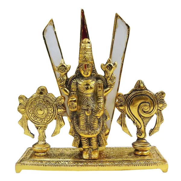 Aluminium_Showpiece_Tirupati_Balaji_Statue_-_7.5x2.5x8.1_Inch_(AS533_G)