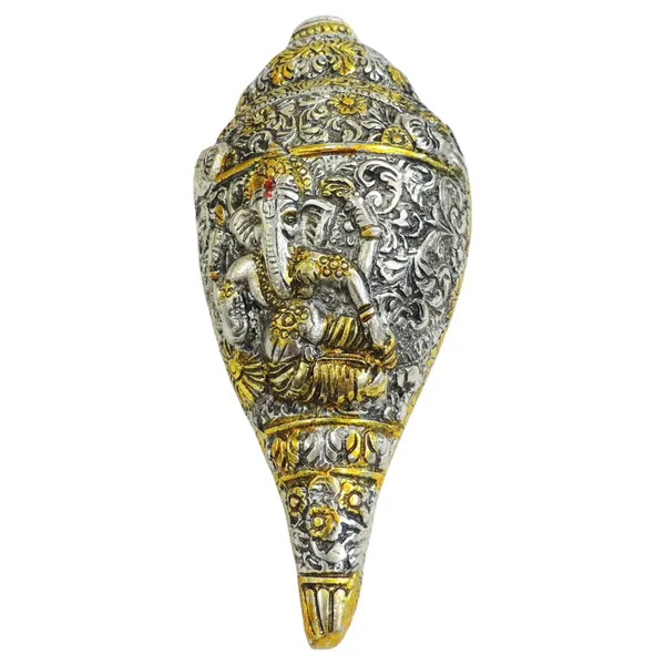 Aluminium_Showpiece_Shank_Ganesh_Statue_-_9x4x4_Inch_(AS536_T)