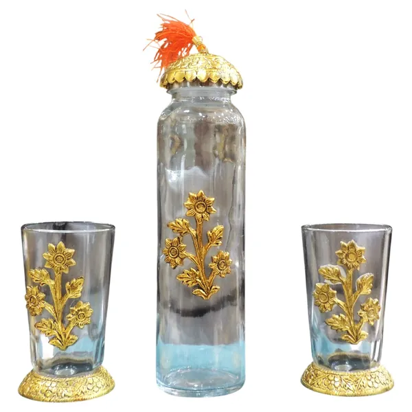 Aluminium_Decorative_2_Pieces_Glass_Set_With_Bottle_(AS537_D)