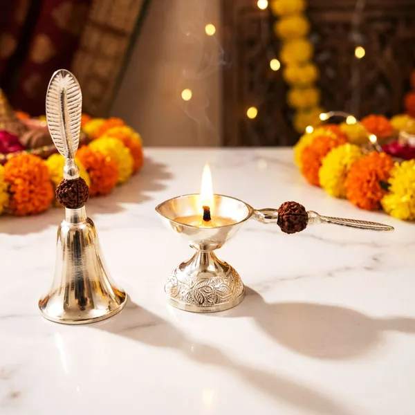 Aluminium_Decorative_Bell_With_Deepak,_Diwali_Gifting_Item_(AT081_C)