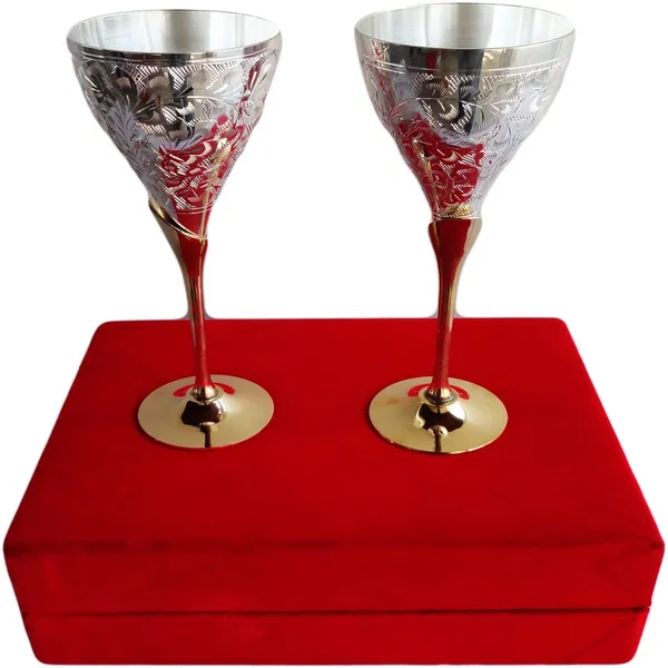 Goblet_2_pcs_Pakij_With_Silver_Finish_(B078)