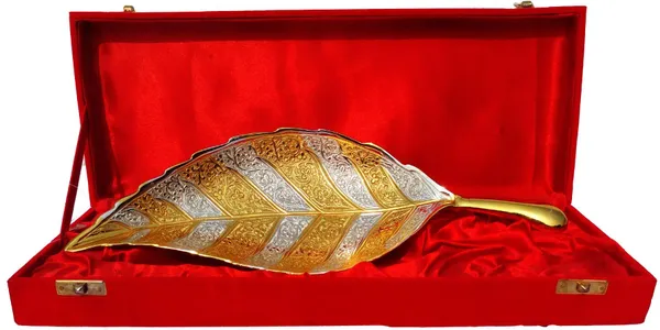 Decorative_Neem_Leaf_2_Tone_-_14x5x0.5_inch_(B133)