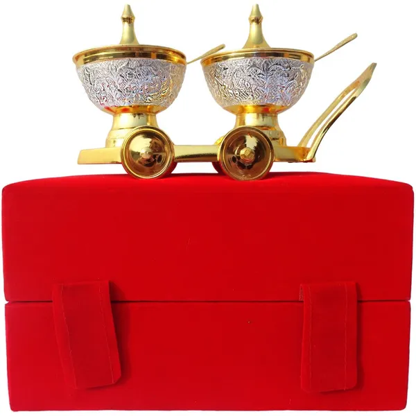 Brass_Trolley_2_tone_with_spoon_(MN_(MN_22)_-9x4x4.5_Inches_(B138)