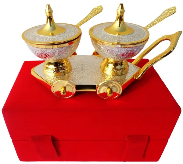 Brass_Trolley_2_tone_with_spoon_(MN_(MN_22)_-9x4x4.5_Inches_(B138)