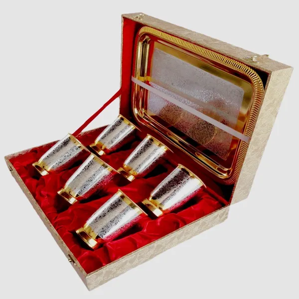 Decorative_6_Pcs._Glass_Set_With_Tray_-_3x3x4_inch_(B175)