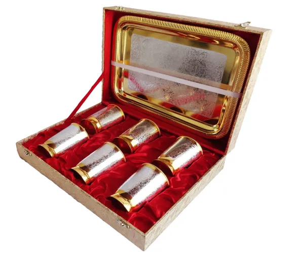 Decorative_6_Pcs._Glass_Set_With_Tray_-_3x3x4_inch_(B175)